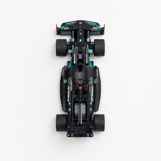 LEGO Technic Mercedes-AMG F1 W14 Pull-Back (42165) on a wall mount