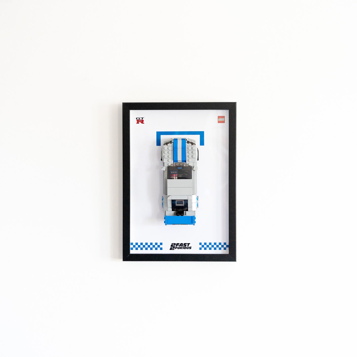Framed Display for LEGO® Speed Champions Nissan Skyline GT-R [Wall Mounted]