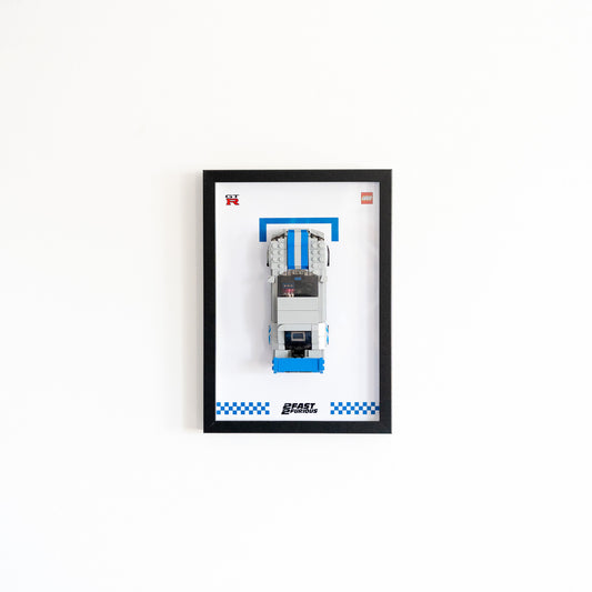 Framed Display for LEGO® Speed Champions Nissan Skyline GT-R [Wall Mounted]