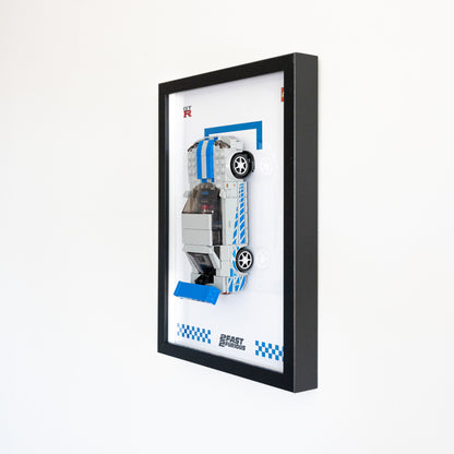 Framed Display for LEGO® Speed Champions Nissan Skyline GT-R [Wall Mounted]