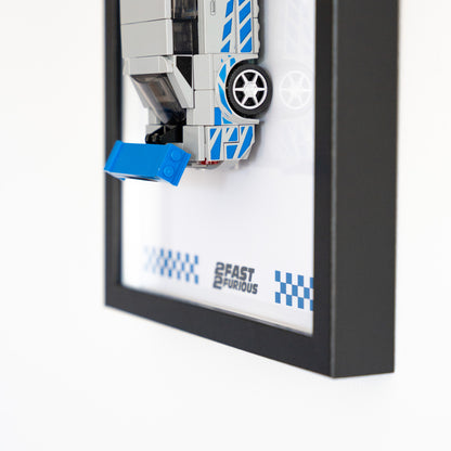 Framed Display for LEGO® Speed Champions Nissan Skyline GT-R [Wall Mounted]