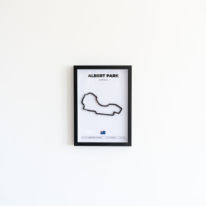 F1 circuit 3D printed framed wall art Albert Park