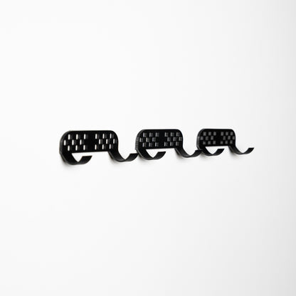 LEGO F1 Speed Champions car shown at an angle on the wall mount