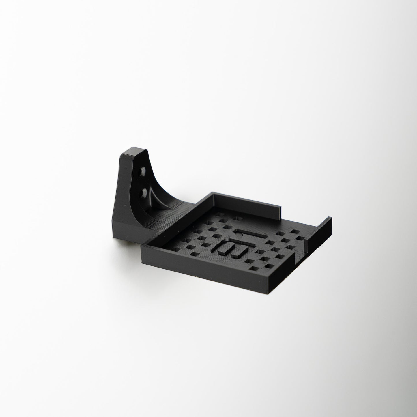 LEGO F1 helmet floating wall mount, angled view