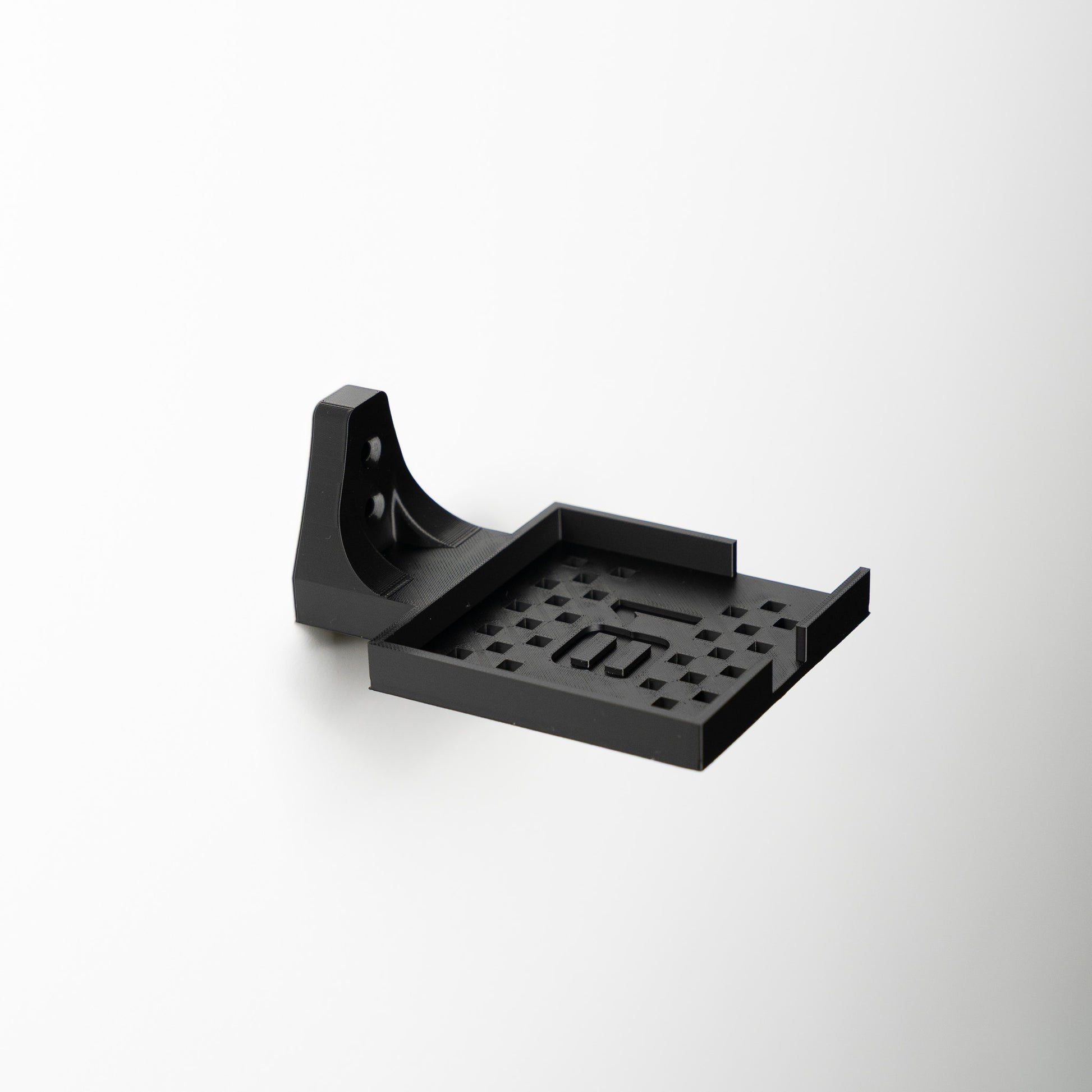 LEGO F1 helmet floating wall mount, angled view