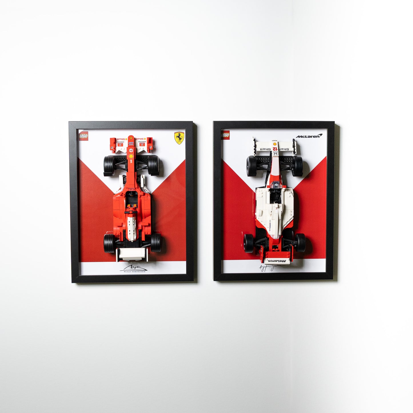LEGO Icons F1 Display Frame – Senna, Williams FW14B & Ferrari F2004